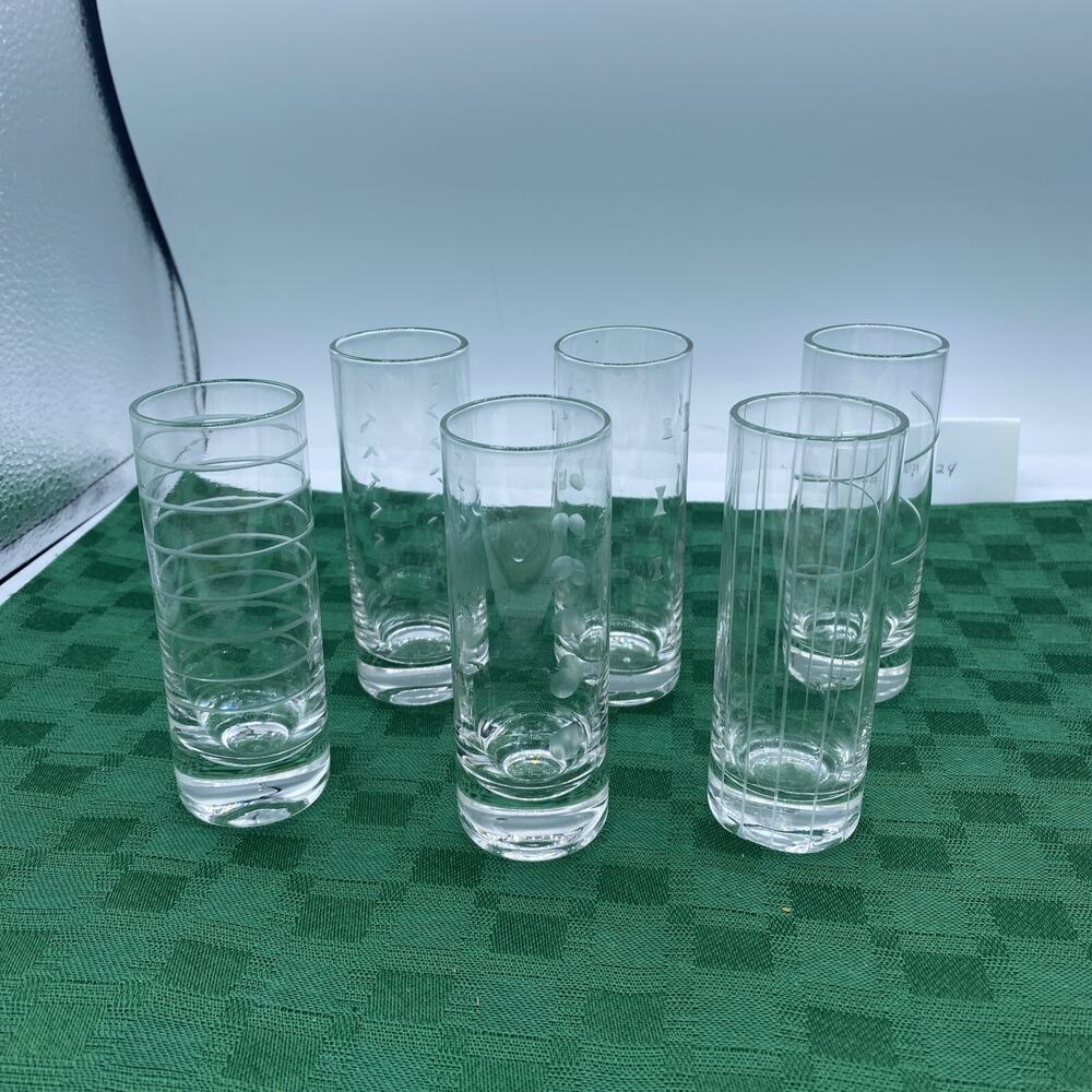 Circleware shot glasses Ashton 6 piece 2 oz. Hand cut shooter set